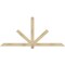 Ekena Millwork Kennewick Rough Sawn Timber Gable Bracket, Douglas Fir, 84"W x 38"H x 2"D x 4"F, 11/12 Pitch GBW084X38X0204KEN00RDF - alternate 1